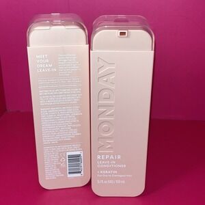 MONDAY HAIRCARE Repair Leave-in Conditioner + Keratin 5.1oz Each - Lot/2 Bottles